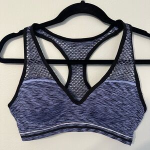 Victoria's Secret Black and Blue Mesh Sports Bra